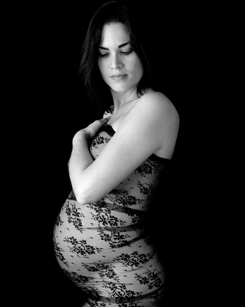 Elegant black and white maternity photography in Raleigh, North Carolina | Hush Boudoir